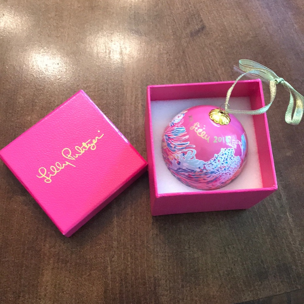 Lilly Pulitzer Pink Christmas Ornament 2016